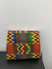Ladies African Print Handbag – Kente & Leather – New, Never Used – Stylish & Uni