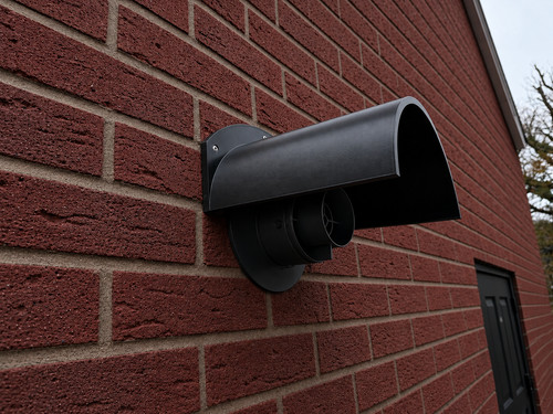 Boiler flue cover shroud for - flue, cover/