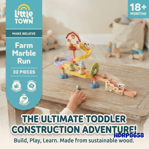 Little town wooden toys farm - town,