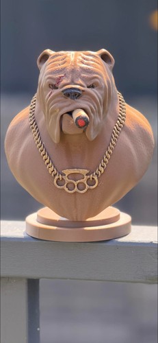 English bulldog bust - bust, memorial