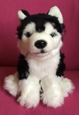 Faithful Friends Collectables Wolf Husky Dog Black White Soft Plush Toy 12”