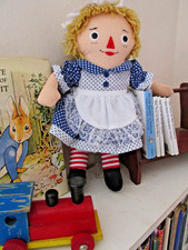 Large 16" Traditional Rag Doll Hand Made with set of clothes