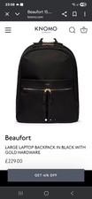 KNOMO  Laptop Travel Backpack Black Rucksack Bag