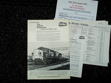 "The Scots Streaker". F & W Railtour programme + loco's, timings . 21 Aug, 1983.