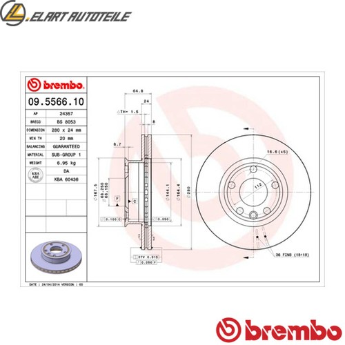 Brake discs 5566 10 for - 2x,