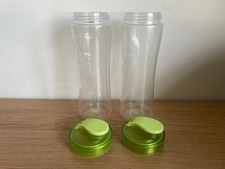 2 x Breville Blend Active Personal Blender REPLACEMENT BOTTLES & LIDS ONLY 600ml