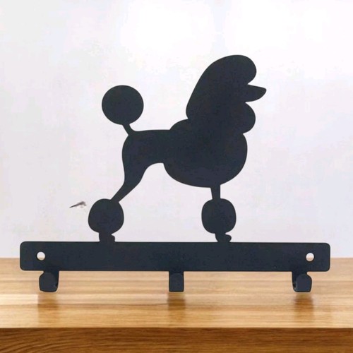 Poodle dog lead hanger metal - poodle,