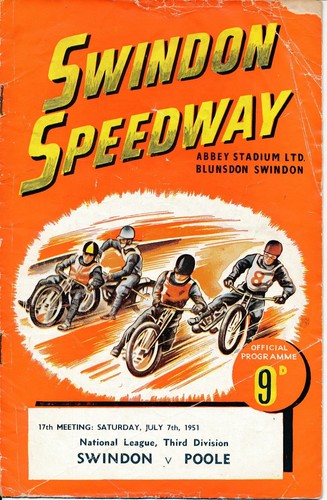 Speedway programme swindon v - -,