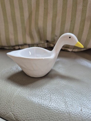White ceramic duck shaped - , egg