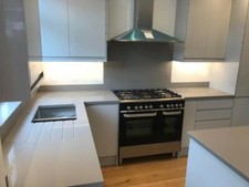 LIGHT GREY KITCHEN WORKTOP SAMPLE  QUARTZ & GRANITE COUNTERTOPS ALL COLOURS