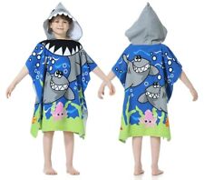 Kids Hooded Poncho Towel – Beach Robe Bath Towel Age 6–14 Years