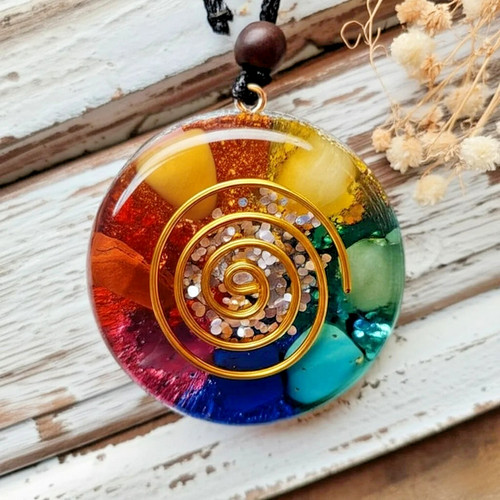 Chakra orgone pendant - chakra,