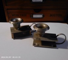 2 Old Vintage White Metal