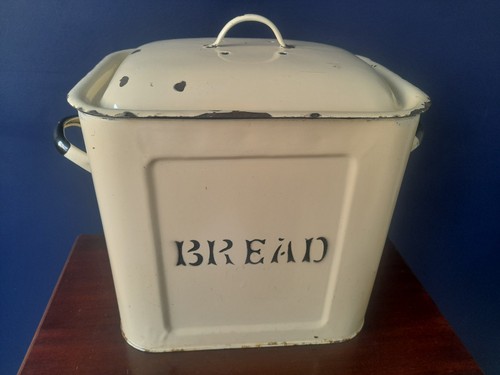 Vintage enamel bread - vintage,