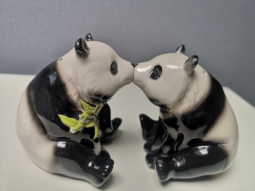 Vintage kissing panda salt - salt, &