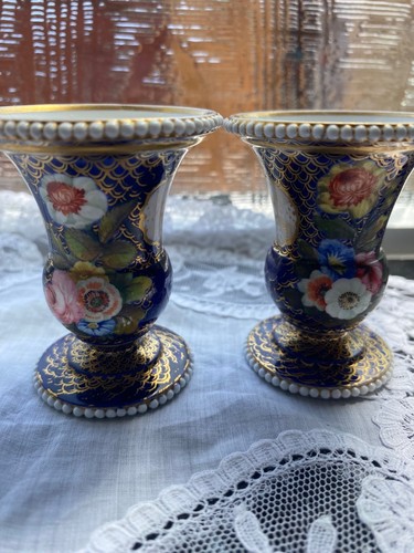 Fine pair miniature - miniature, spode