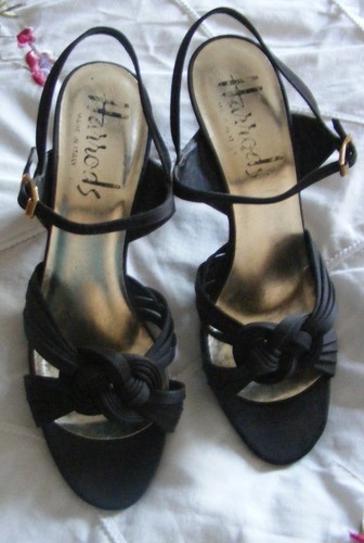 Vintage 1960s black satin