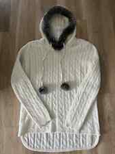 Womens N Peal 100% Cashmere Hoodie Jumper UK 10 Small