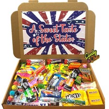 50 American Sweets Candy Gift Box Hamper Personalised Nerds USA Mixed Candy