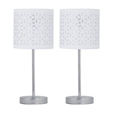 Set of 2 Modern Chrome 35cm