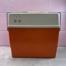 Vintage retro insulated orange 1970s cool box for VW camper van etc