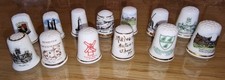 Thimble - Collection Of 13 Worcestershire  Related Thimbles
