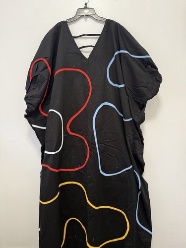 Black with stripe - black, kaftan