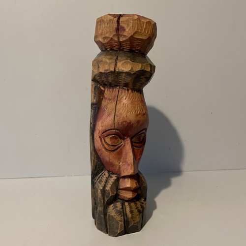 Hand carved wood jamaican man - hand,