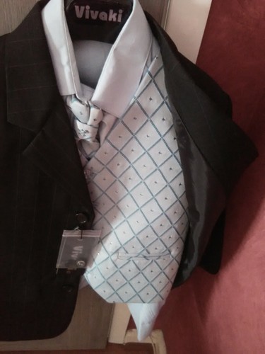 Boys suit with - blue, check