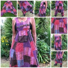 Patchwork Drop Crotch Harem