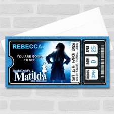 Matilda The Musical Show Theatre Personalised Surprise Ticket Gift Voucher
