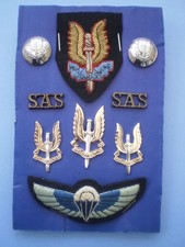 Special Air Service ( SAS ) Carded Display of Badges and Insignia