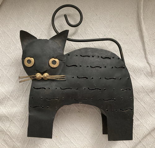 Cat tea light candle holder - light,