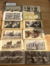 Stereoscope Cards x 12 Mixed