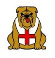 English Bulldog pin badge