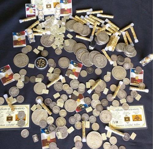 Gold and silver estate lot - and,