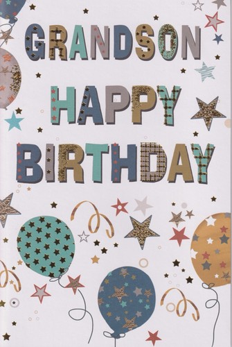 Grandson birthday greeting - grandson,