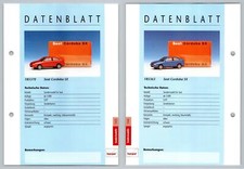 Seat Cordoba SX #143/144 Sondermodelle - Herpa Data Sheet