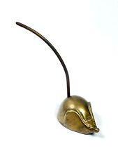 Vintage Brass Mouse Letter Spike – Receipt Holder, Mid-Century Novelty Desk Acce