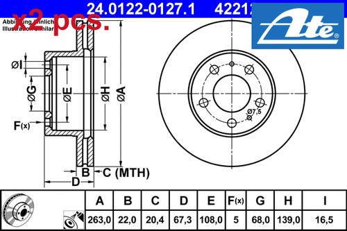 Pcs front brake - pcs,