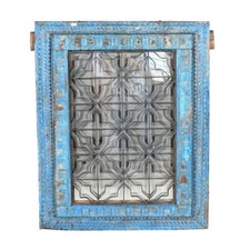 Antique Azure Blue Indian Teak