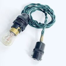 Bakelite Lamp Vintage Holder Twisted Italian Style Braided Cord 120CM