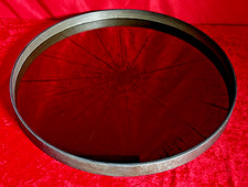 Ethnicraft Mirrored Glass Tray 24" for Coffee Table Tree Ring Pattern