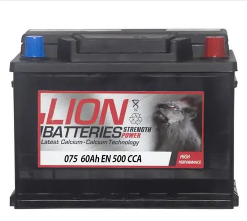 Lion 075 car battery 12v - battery, 12v+