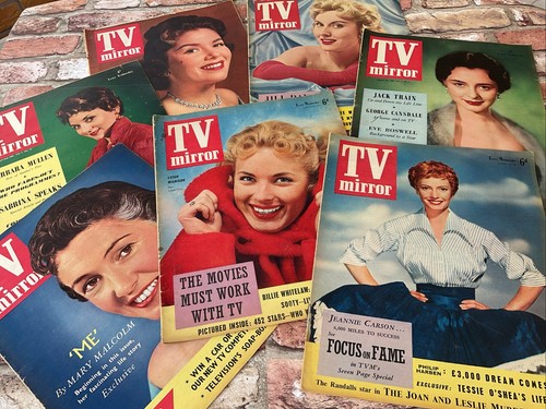 1950s mirror magazines - tv,