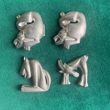 Vintage Metal Jewellery Mold Casts. Art Deco Animals. Jewellery Making
