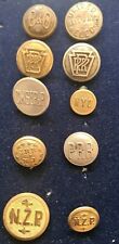 RAILWAY  BUTTONS 10 x AMERICAN