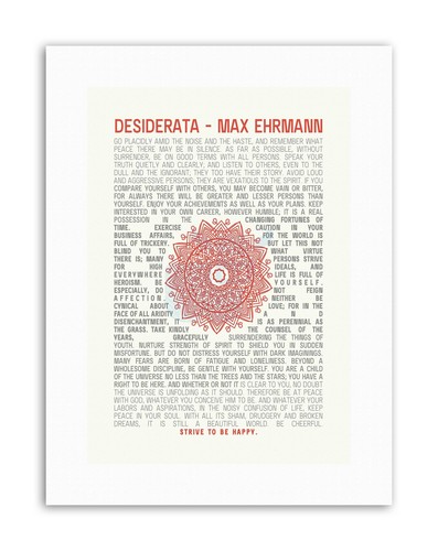 Desiderata mandala ehrmann - desiderata,