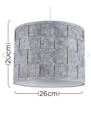 Grey Weave Fabric Pendant