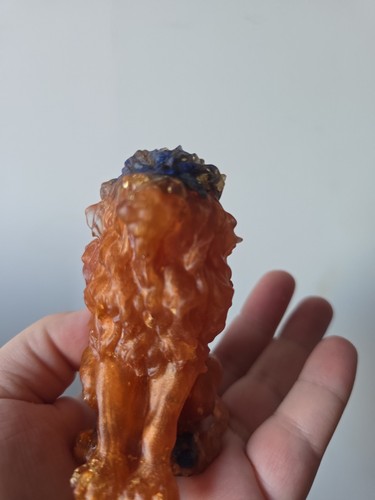 Handmade resin lion ornament - resin,